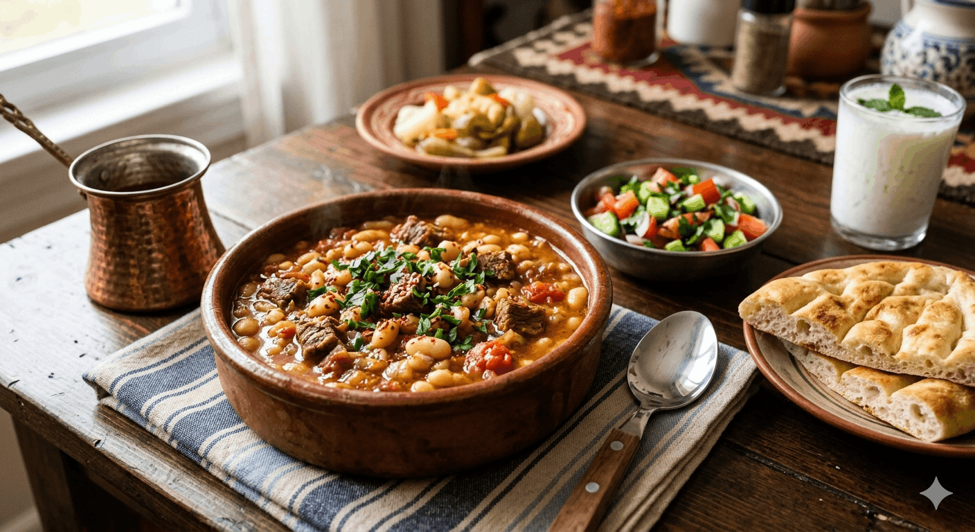 Türkisches Rezept mit Bohnen und Rindfleisch Klassischer Eintopf (2026)
