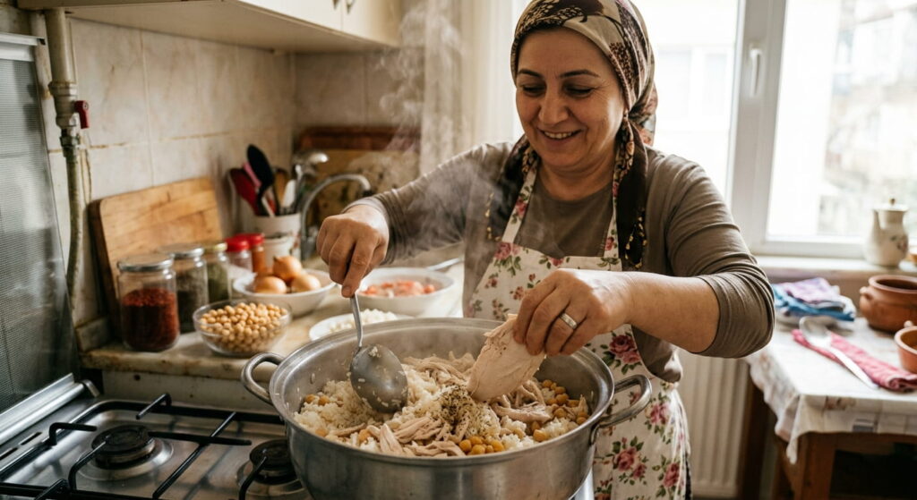 Tavuklu Pilav Rezept 2026 Türkischer Reis mit Hähnchen und Kichererbsen